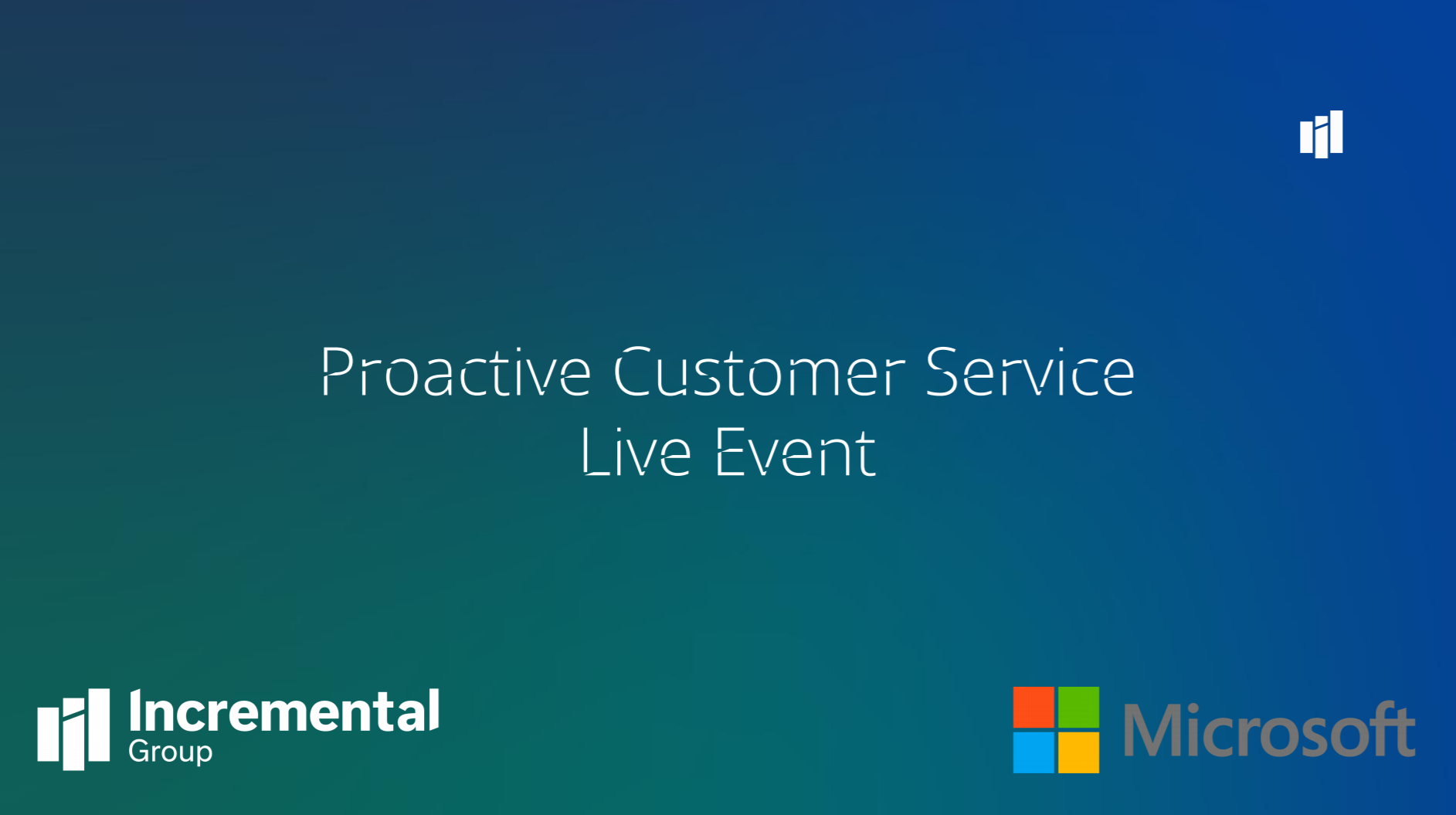 Proactive customer service live event cover