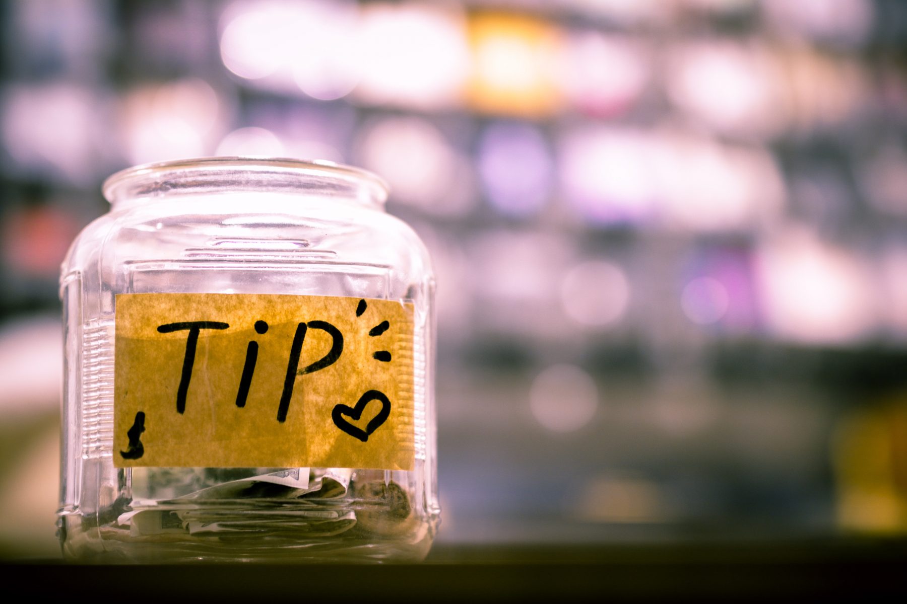 Stock image of a tip jar to represent top tips